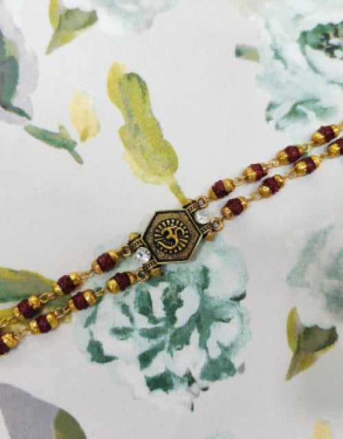 Raksha bandhan Gold Rakhi Set (Pack of 1)