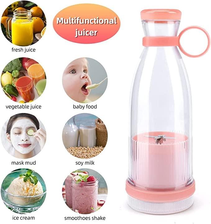 Fresh Juice Portable Blender 350ML Grinder For Smoothie or Shakes, Mini Juicer
