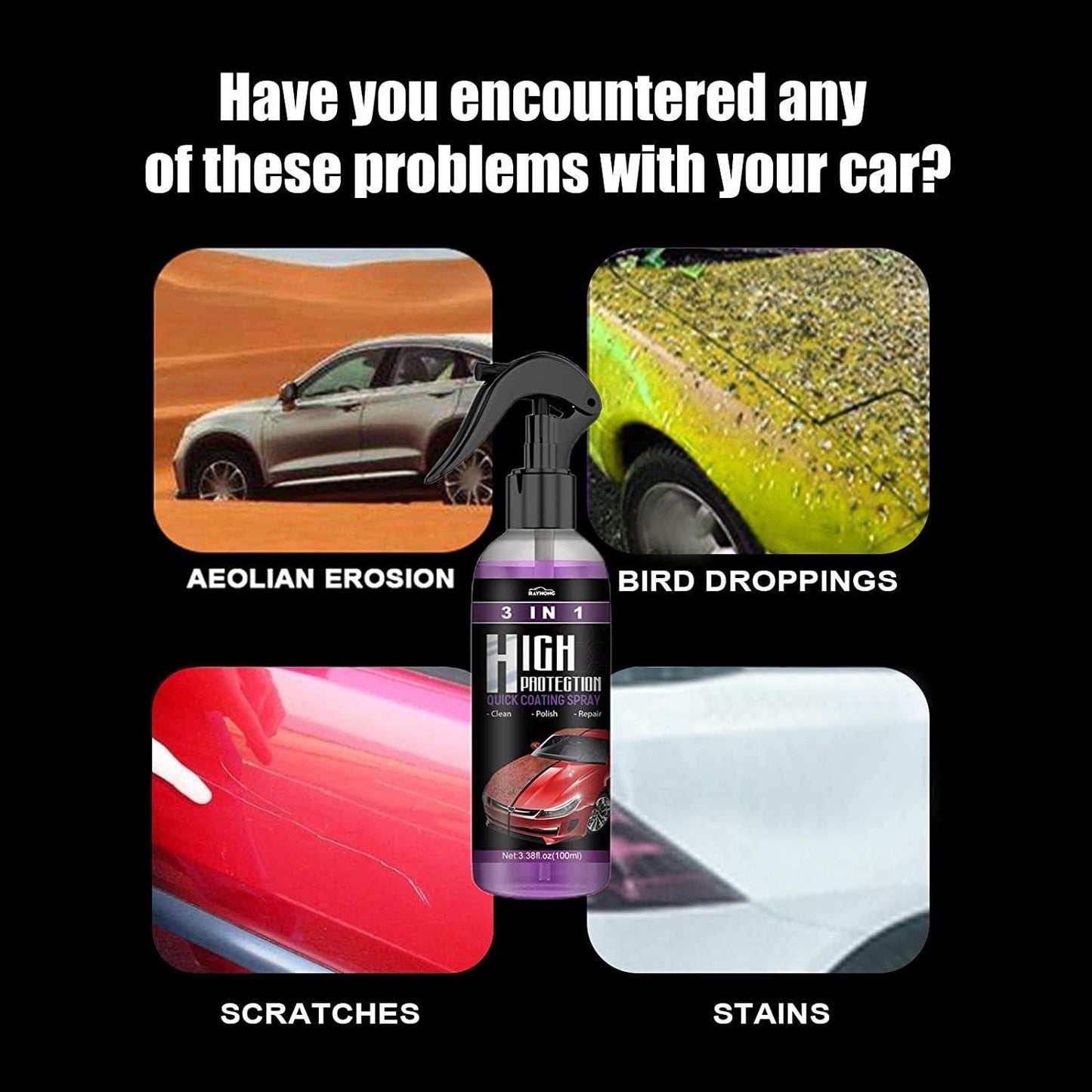 Hydrophobic Polish Nano Coating Agent Car Scratch Spray Cars Polishing for Motorcycles, Boats - Buy 1 Get 1 FREE