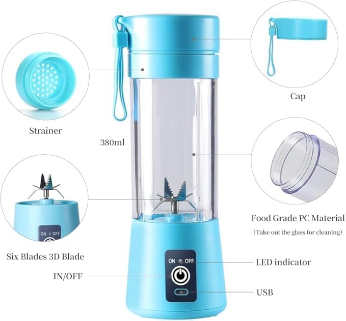 2-in-1 Juicer Bottle | Compact & Sleek | Travel-Friendly